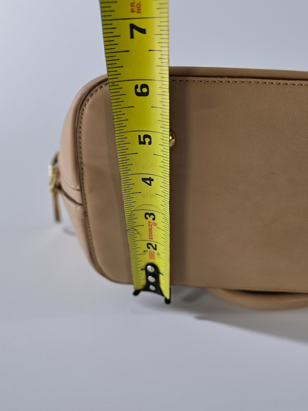 Adrienne Vittadini Beige Dome Satchel Bag - Picture 5 of 6